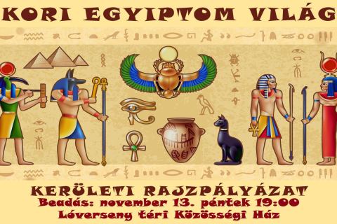 A Az ókori Egyiptom világa – újpesti rajzpályázat pályázat szervezői illusztrációja